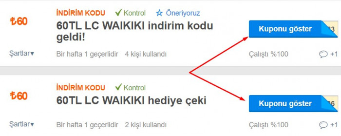 lc waikiki indirim kodları kullanımı